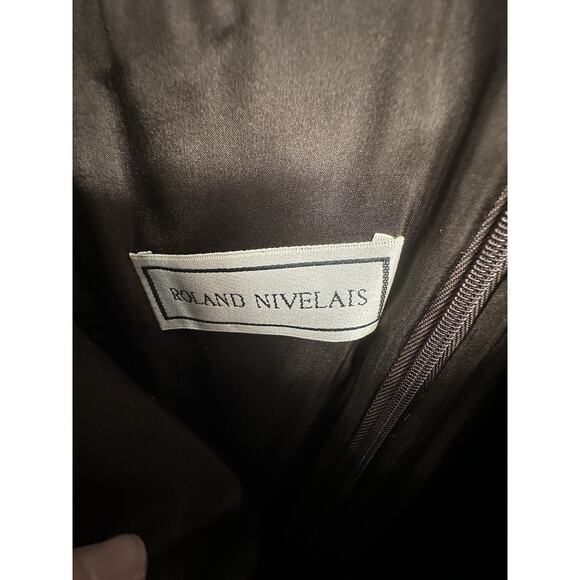 Roland Nivelais Size 10 Hourglass Hourglass Brown Formal 100% Silk - Picture 2 of 10